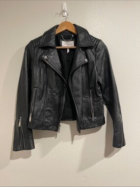 BCBGeneration • Black Classic Leather Moto Jacket